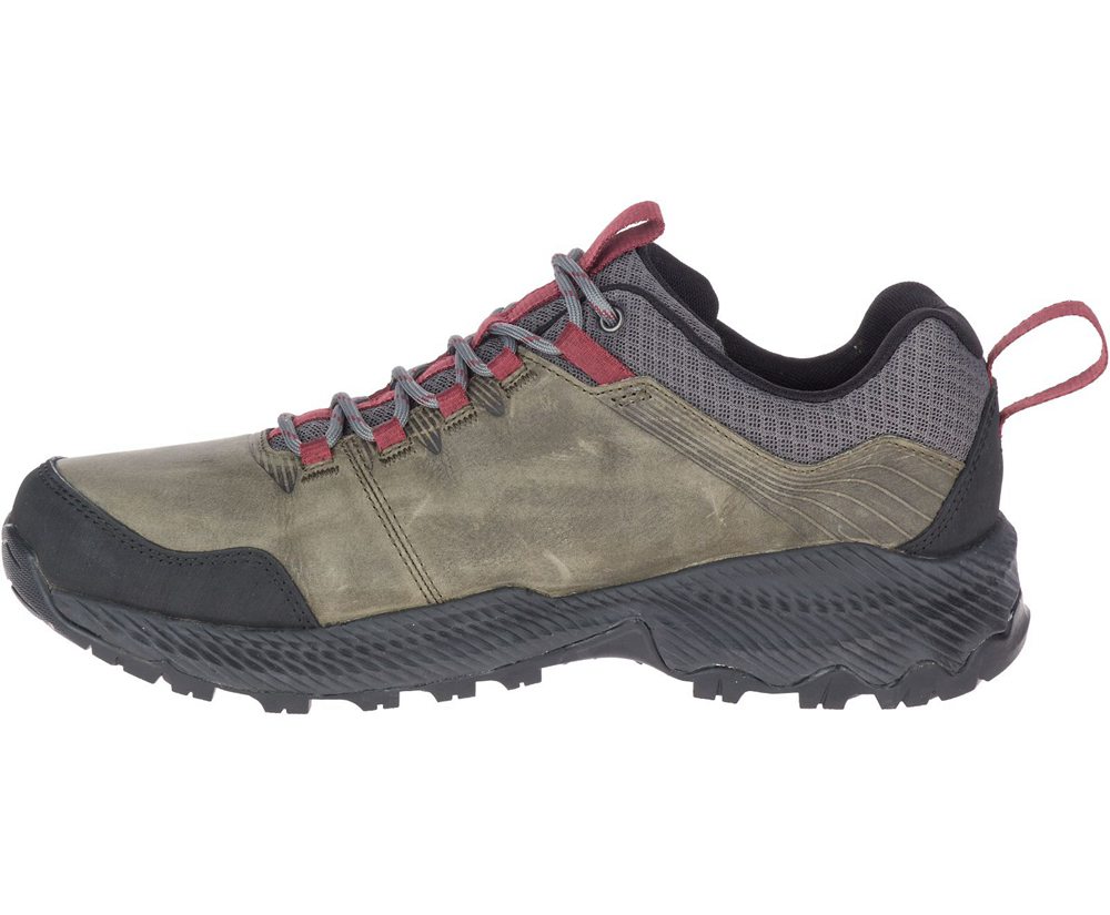 Buty Trekkingowe Merrell Męskie Oliwkowe/Czarne - Forestbound - 840569-YIN